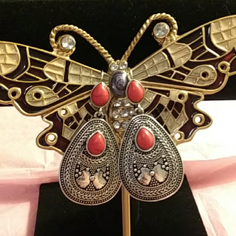 (SAPPHIRE-OPAL)LAB-CREATED EARRINGS